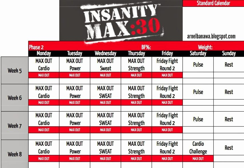 Here You Can Create Your Own Downloadable 2019, 2020, And with regard to Insanity Max Calendar Pdf