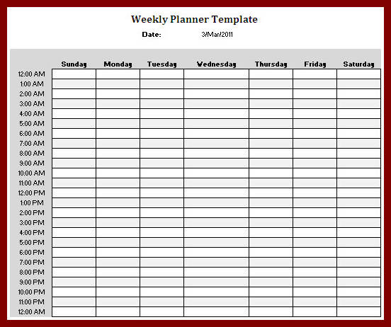 Hourly Schedule Template Excel | Template Business throughout Excel Day Planner