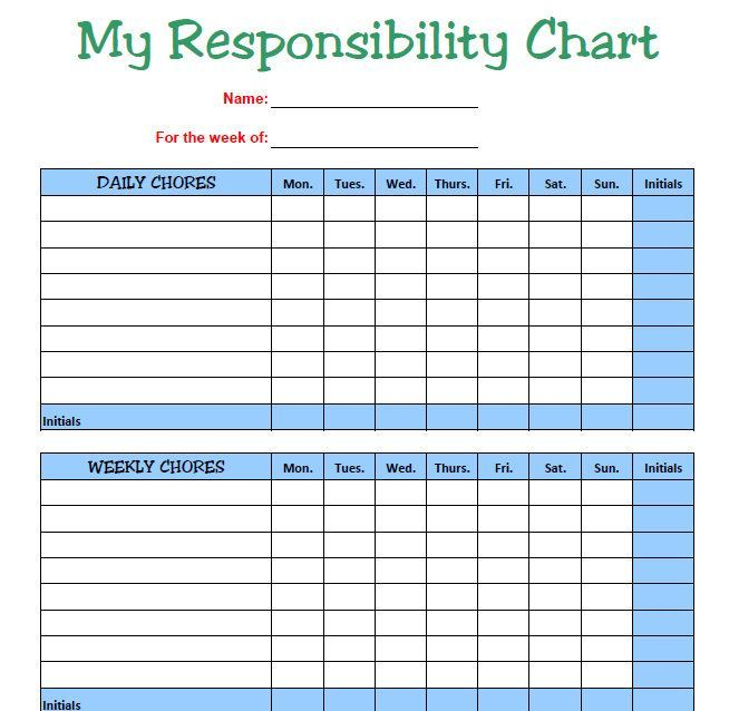 Image Result For Printable Daily And Weekly Chore Chart intended for Am Pm Schedule Template