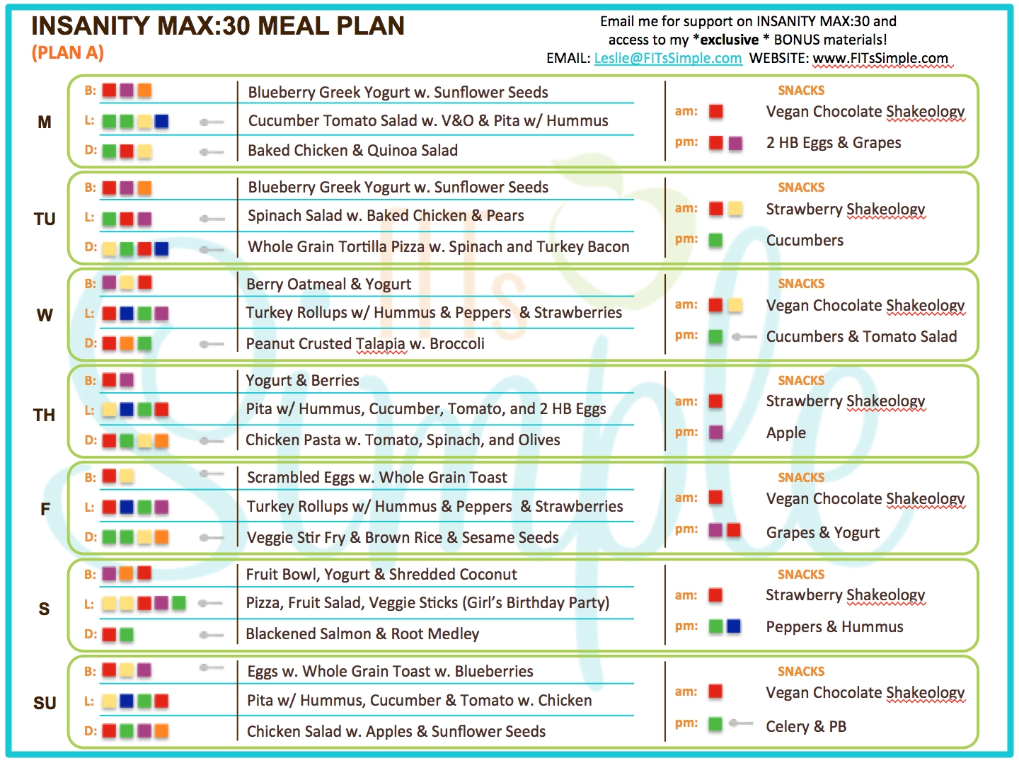 Insanity Max 30 Calendar Month 2  Calendar Inspiration Design with Insanity Max Calendar Pdf