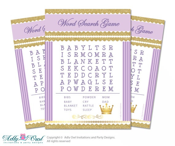 Items Similar To Royal Princess Word Search Game, Word intended for Princess Word Search