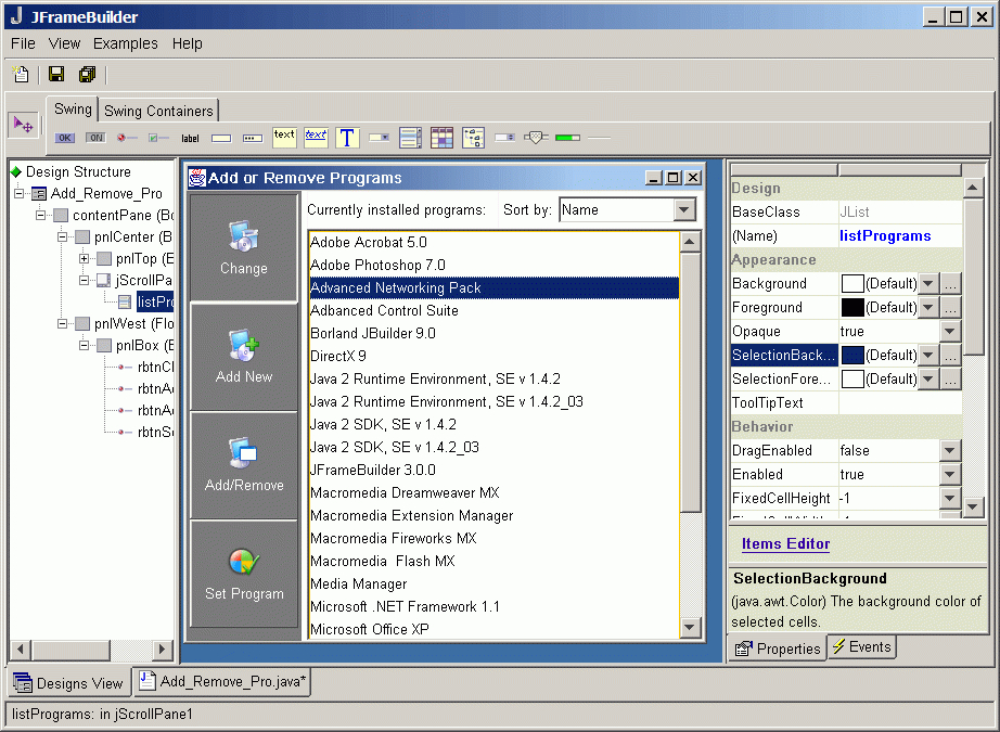 Jframebuilder 3.3.0  Ide, Java Gui, Java Gui Builder in Datepicker In Java Swing