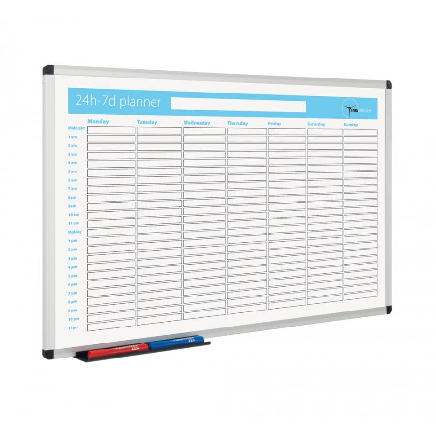 Magnetic Whiteboard Planner  24 Hour  7 Day Planner within Printed Planner Whiteboards