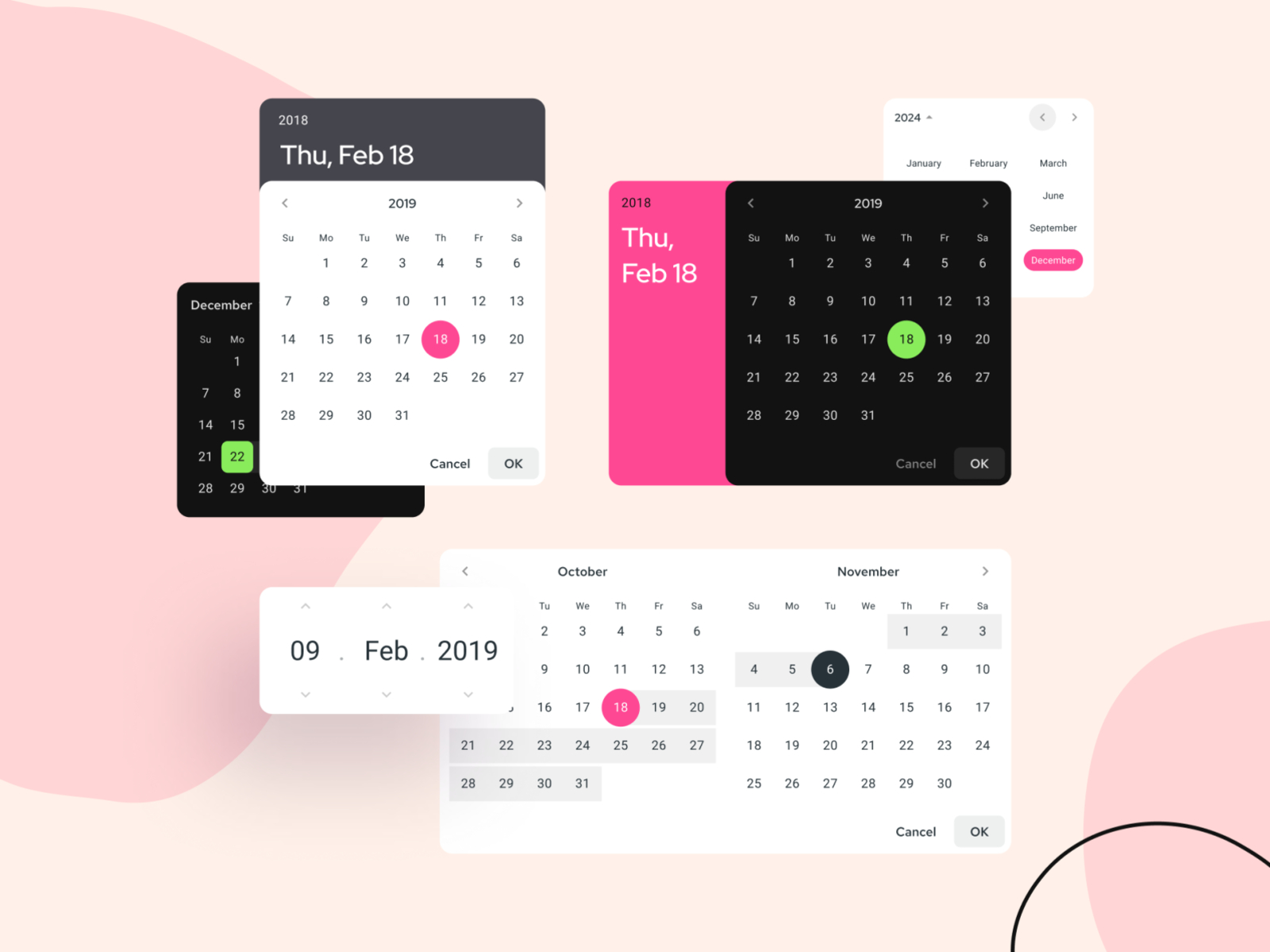 Material Design Datepicker Ui By Roman Kamushken On Dribbble within Calendar Icon Material Ui