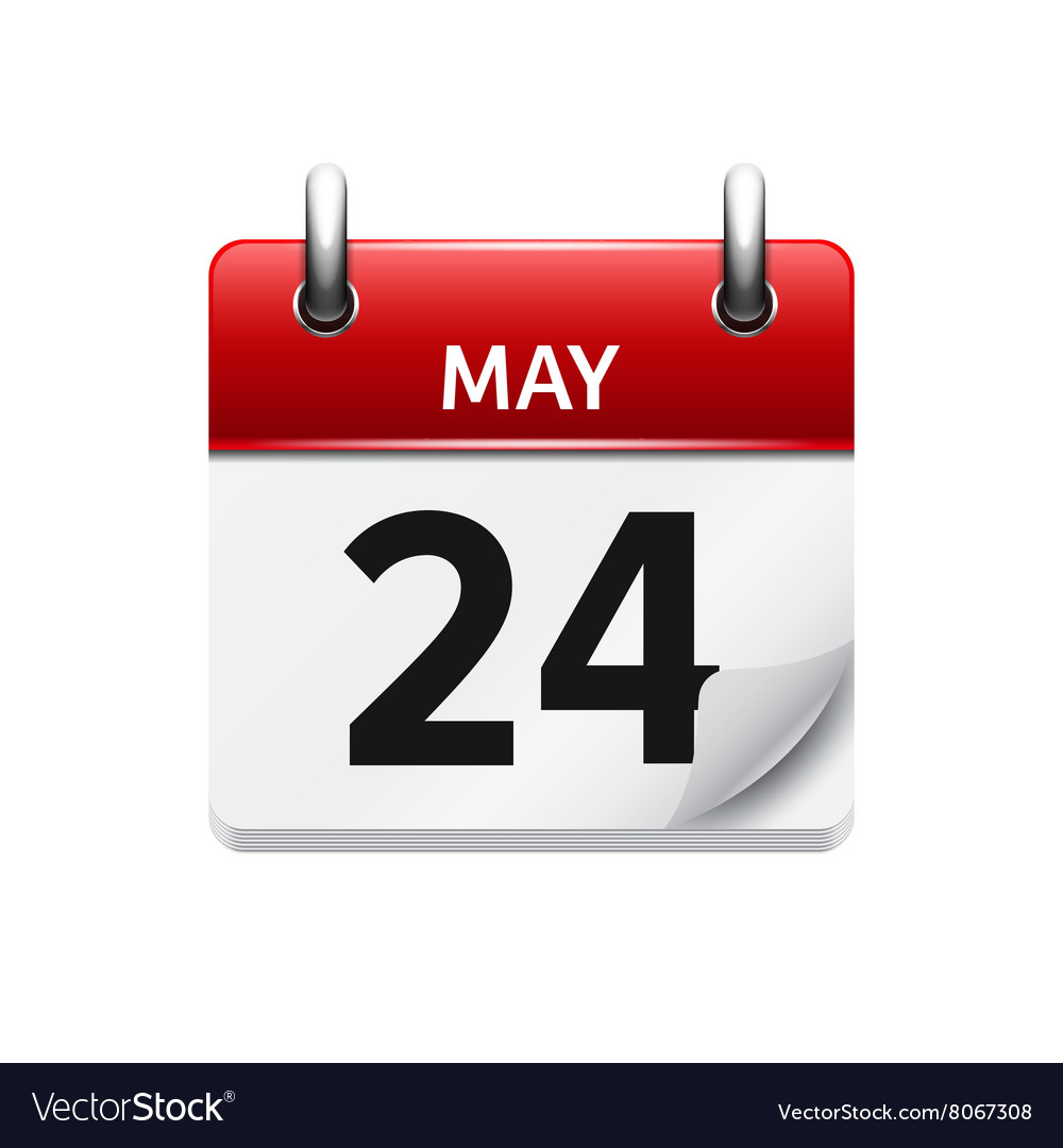 May 24 Flat Daily Calendar Icon Date And Vector Image throughout Google Calendar Icon Vector