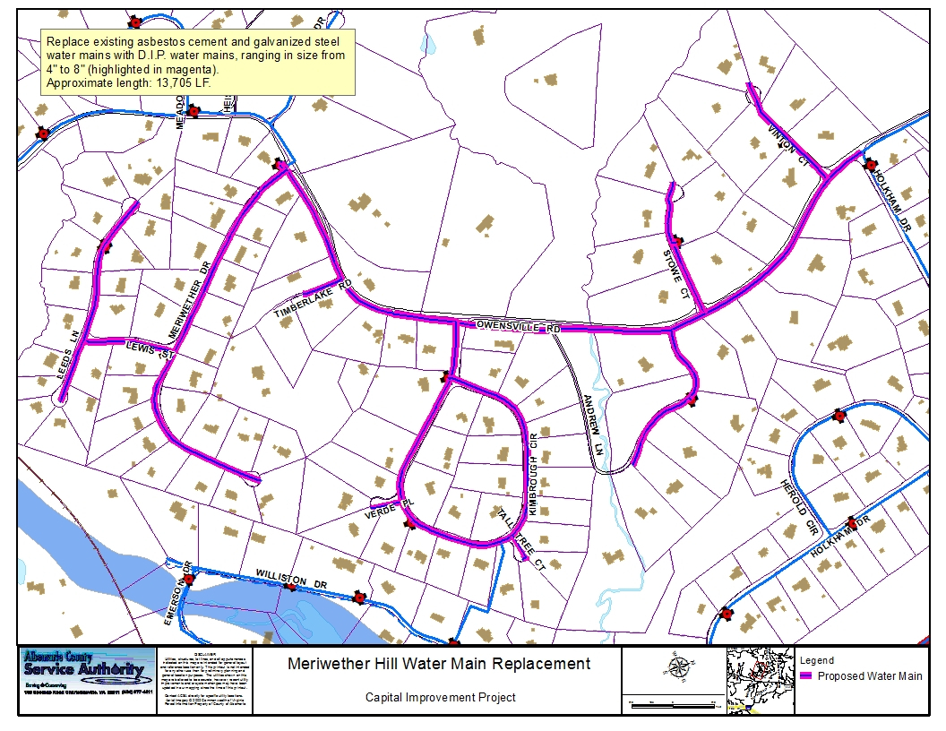 Meriwether Hill Water Main Replacement  Albemarle County intended for Albemarle County Calendar