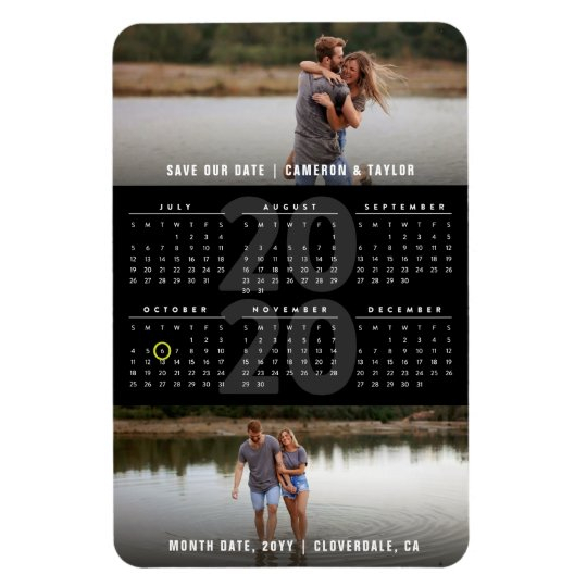 Modern 2020 Mark The Calendar Save The Date Photo Magnet in Please Mark Your Calendar And Save The Date