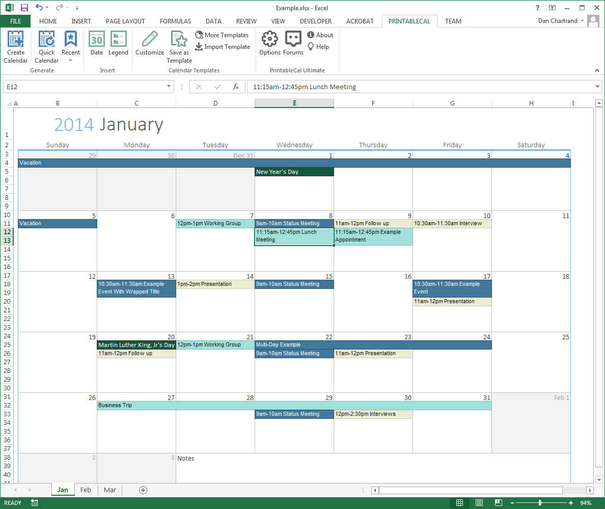 Monthly Calendar With Time Slots Template with Quarterly Calendar Excel