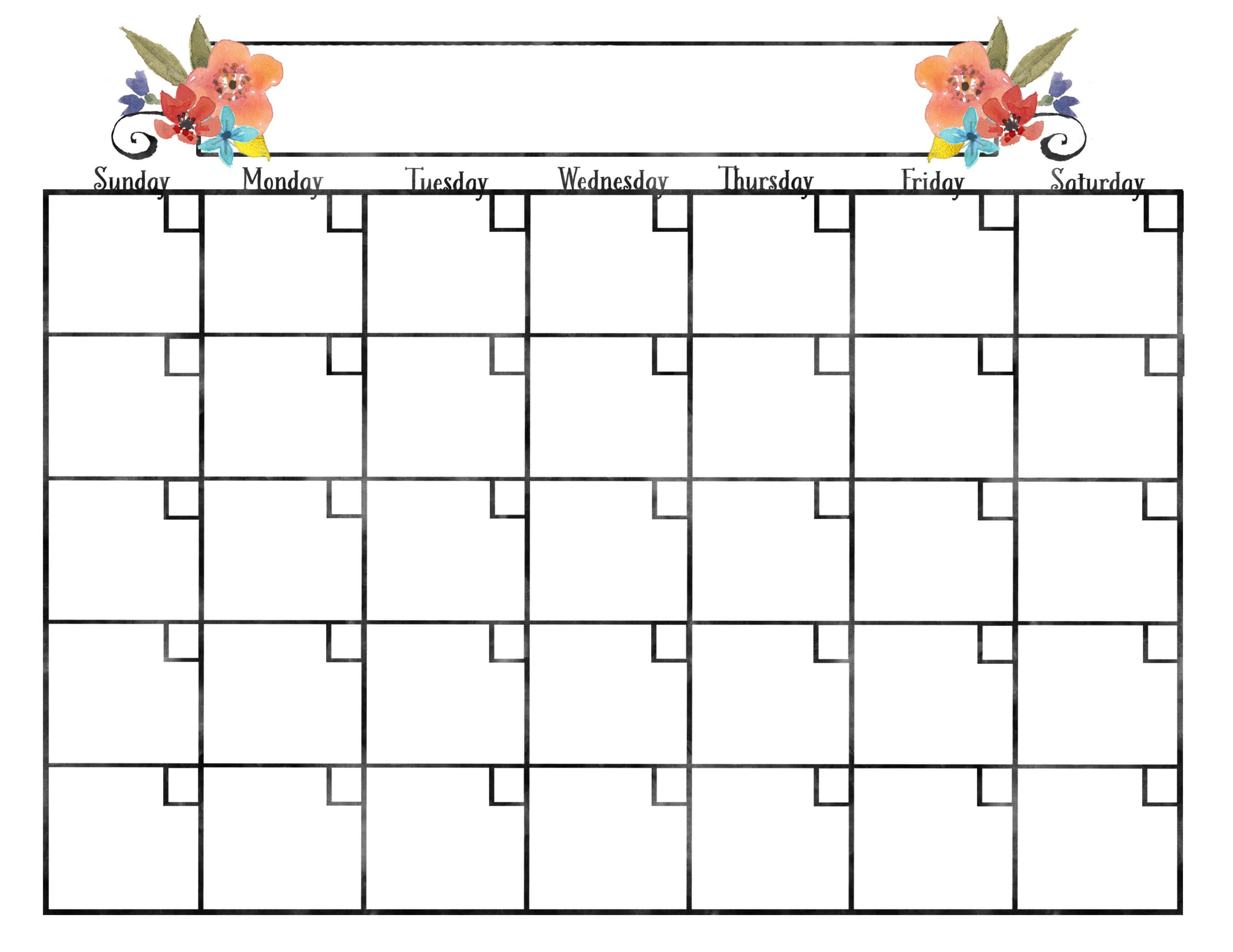 Monthly Calendars | Kkeeler for Blank Monthly Calendar With Lines