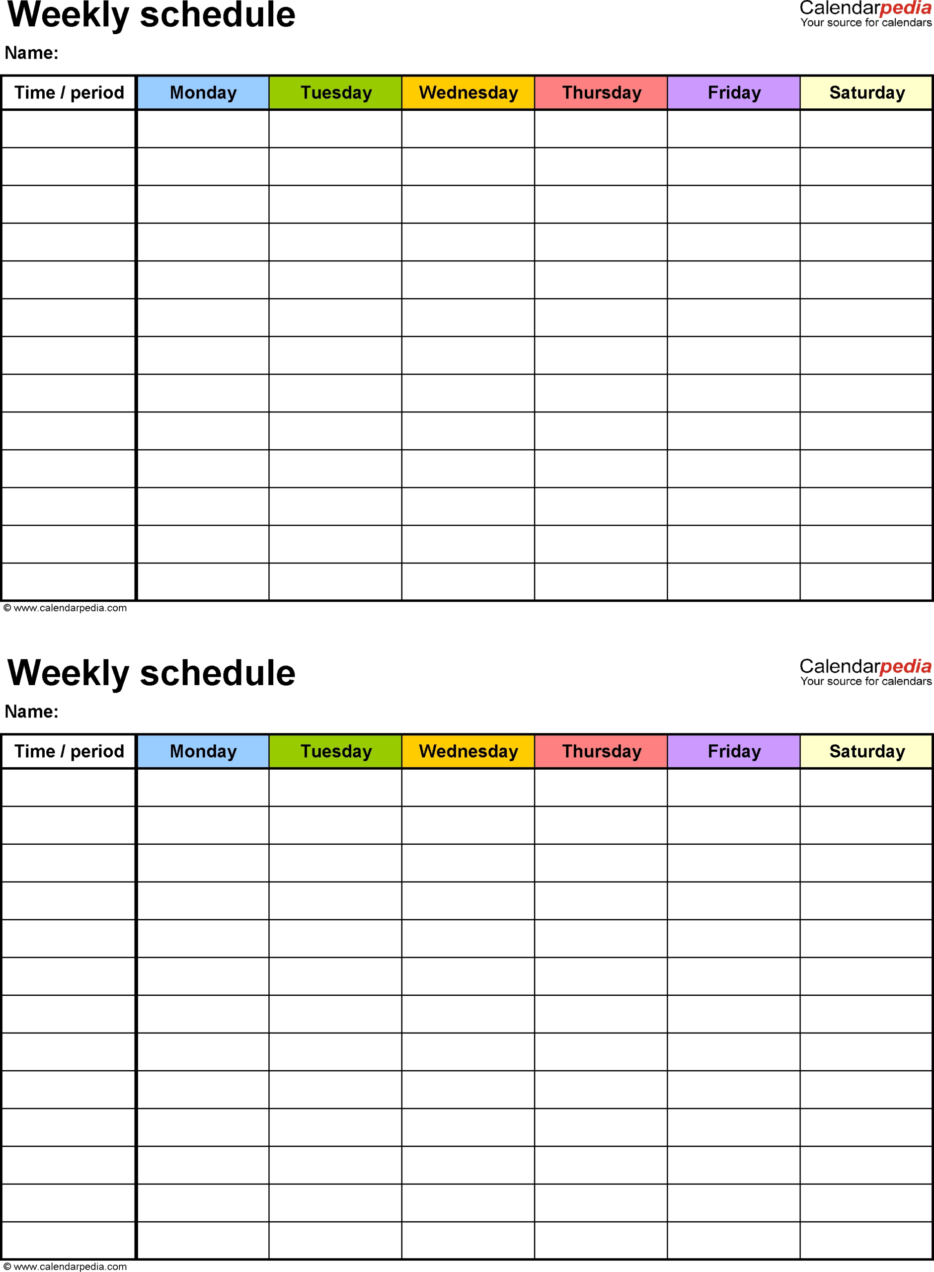 One Week Calendar Template Exercise  Calendar Inspiration throughout Excel Week Calendar Template