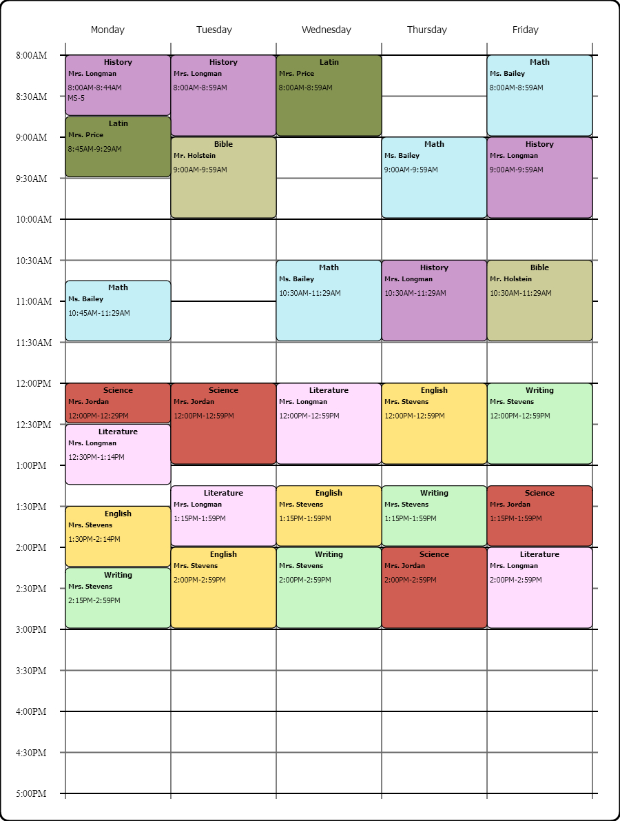 Online Weekly Class Scheduling Templatei Used The Free intended for Weekly Class Schedule Template