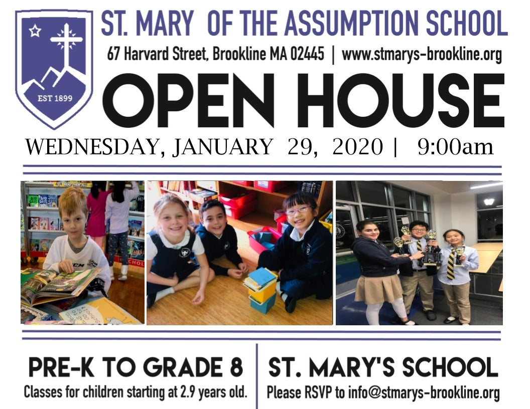 Open House At St. Mary&#039;S Brookline  Inside Brookline regarding Brookline Ma School Calendar