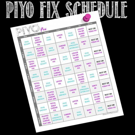 Piyo 21 Day Fix Hybrid Calendar Calendar for Planning