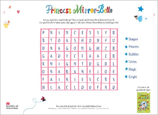 Princess Mirrorbelle Wordsearch  Scholastic Shop intended for Princess Word Search