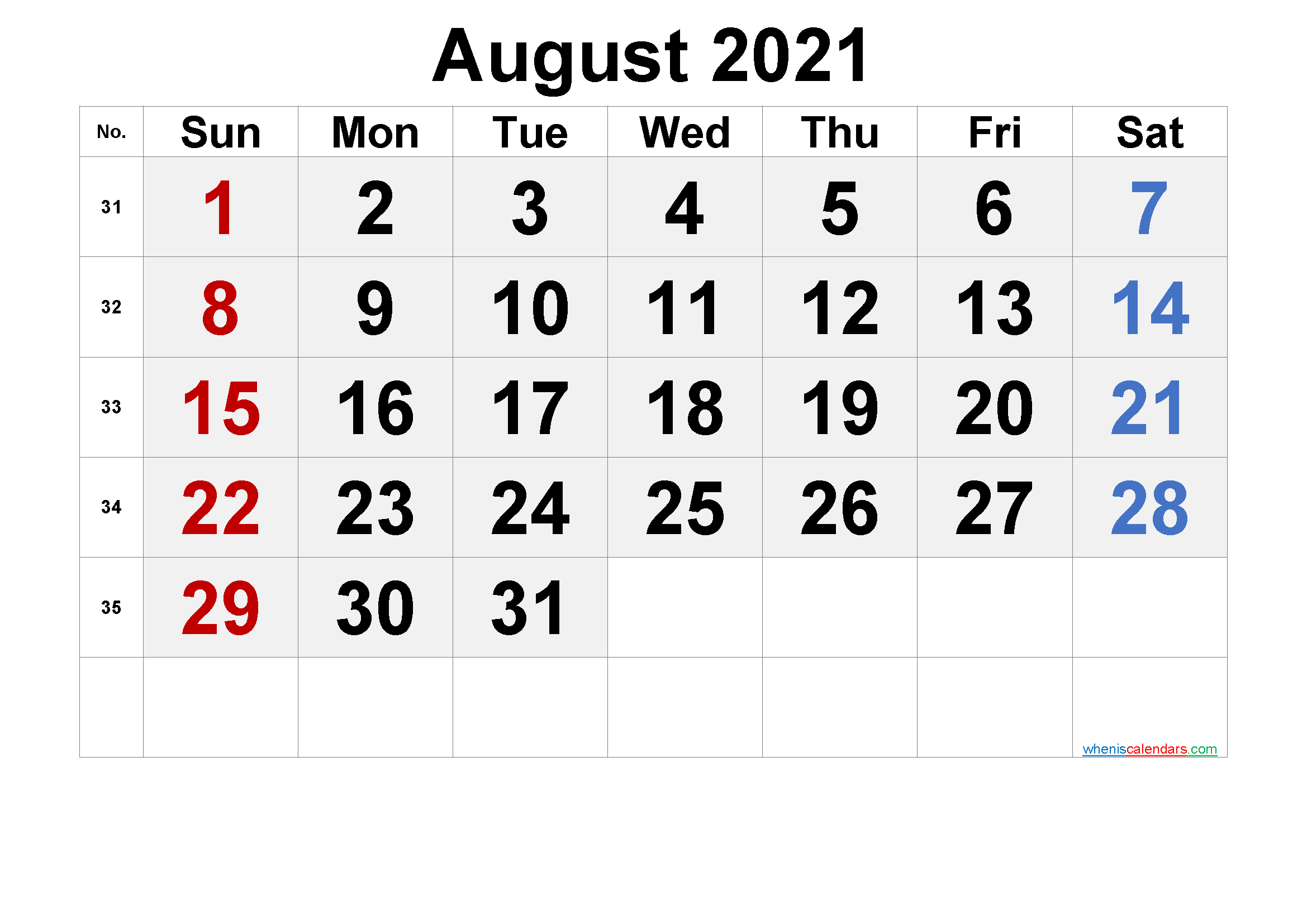 Printable August 2021 Calendar [Free Premium]  Free with regard to Free Calendar Template August 2021