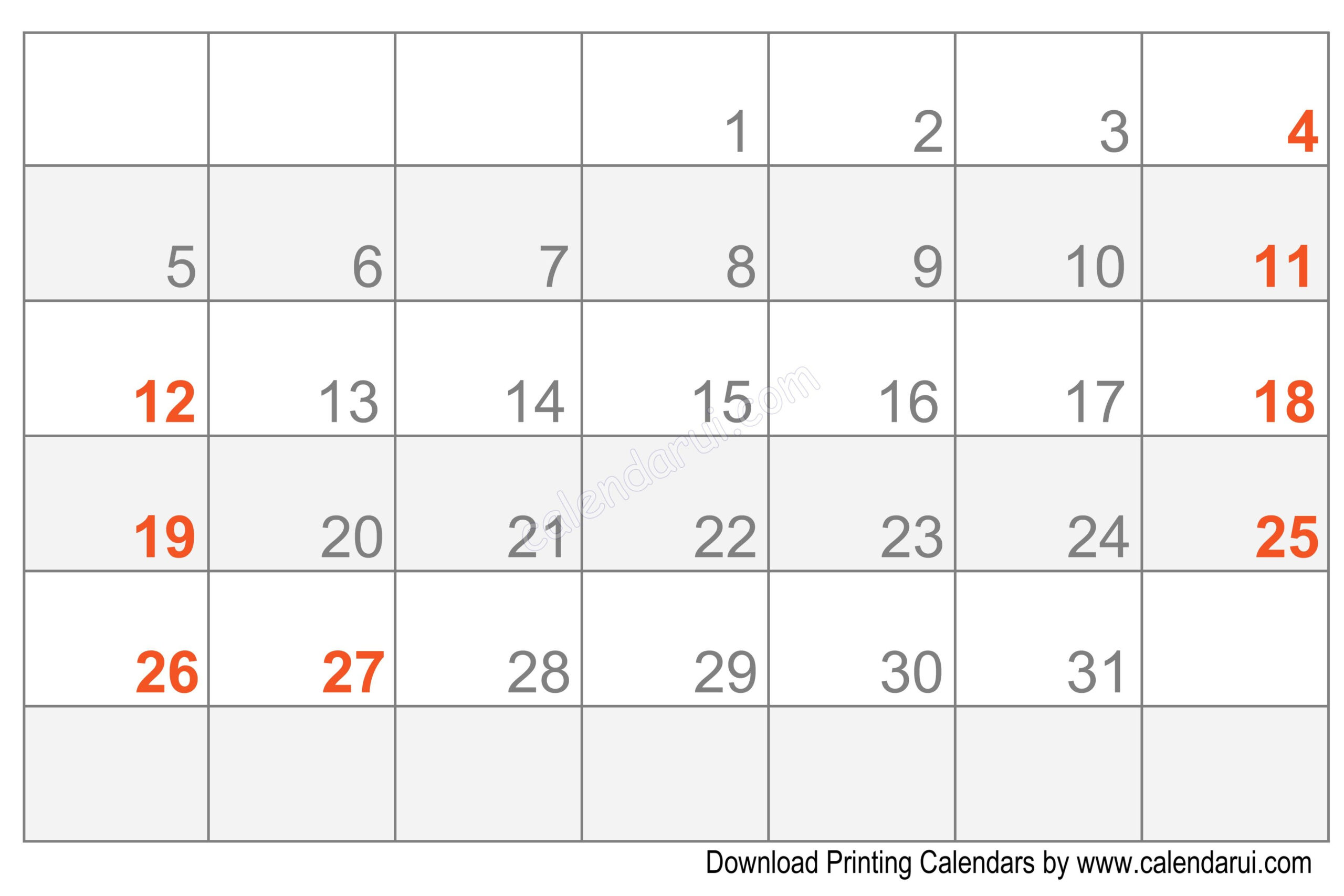 Printable Blank Calendar Template Free | Calendar Template with Calendar To Fill In