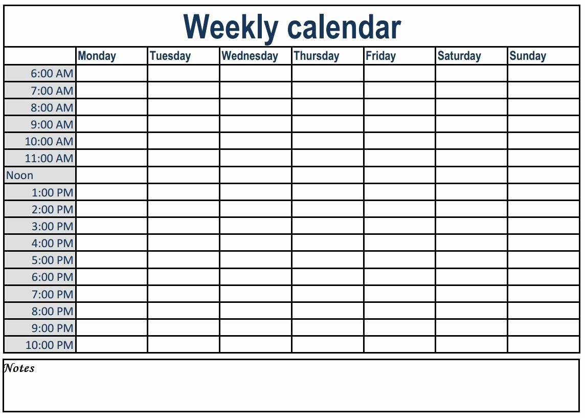 Printable Calendar With Time Slots In 2020 | Weekly pertaining to Weekly Calendar With Time