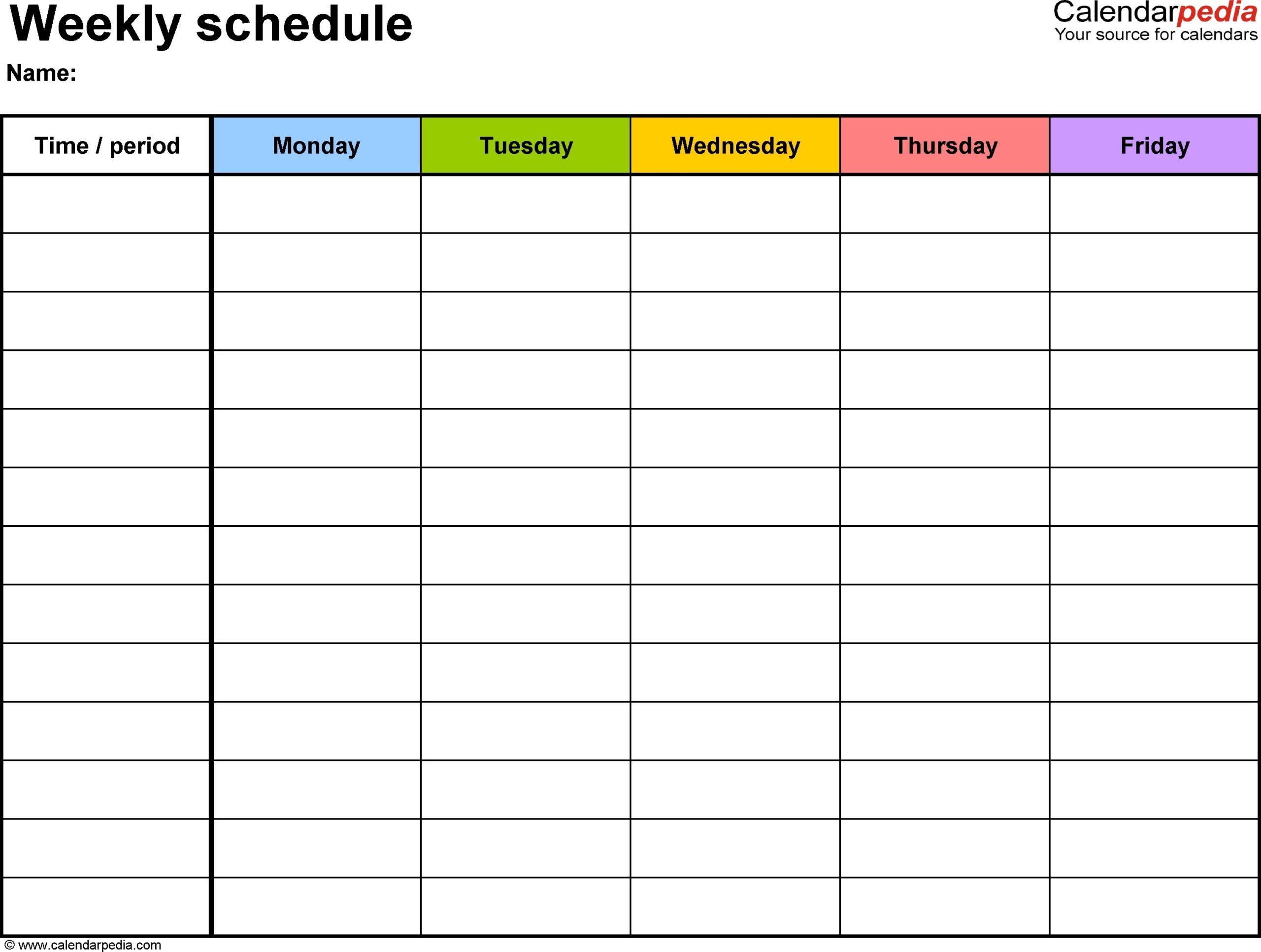 Printable Calendar With Time Slots | Ten Free Printable regarding Weekly Calendar With Time