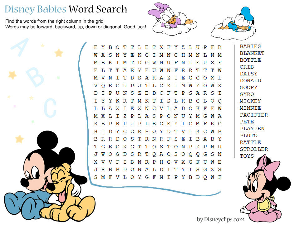 Printable Disney Word Search Games (2) | Disneyclips within Princess Word Search