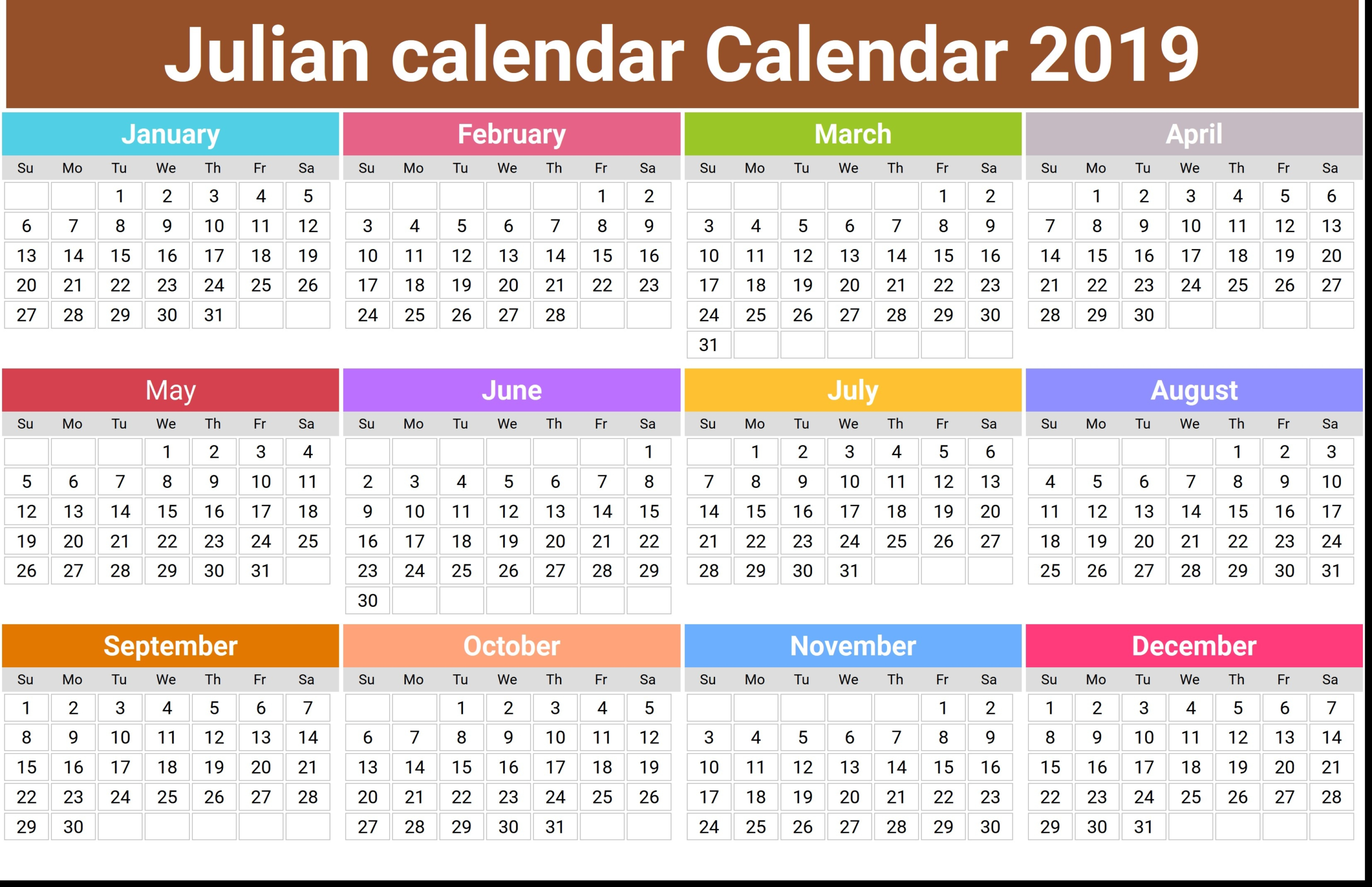 Printable Julian Date Calendar | Calendar For Planning within 2018 Julian Calendar Quadax