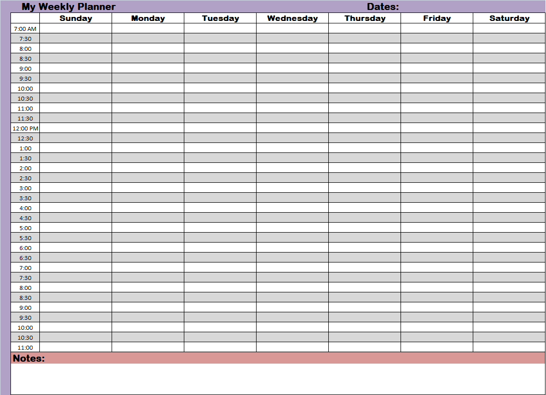Printable Planners Conveniences For Your Scheduling And with regard to Daily Calendar With Time Slots