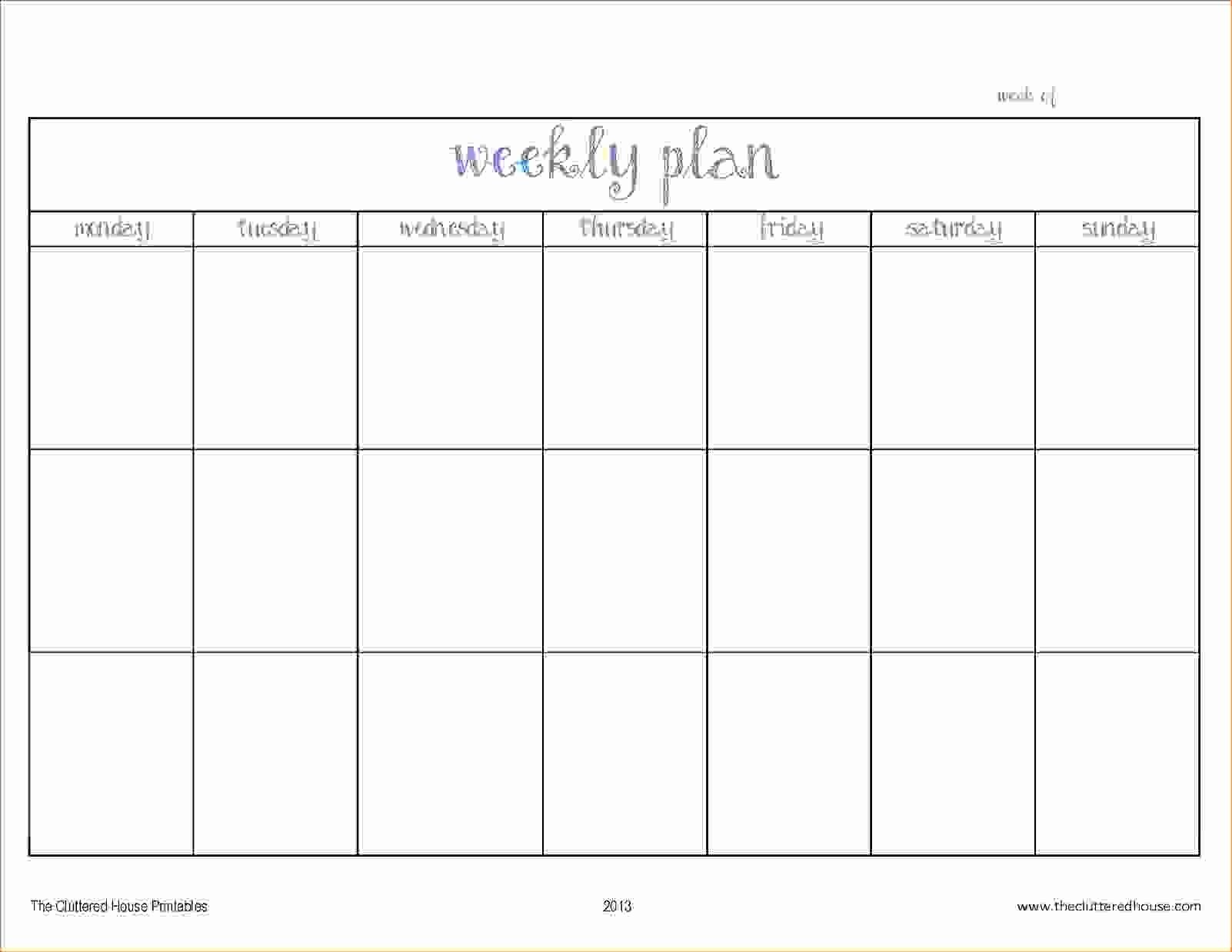Printable Week Calendar Two Template Word Military Blank with Blank Calendar 5 Day Week