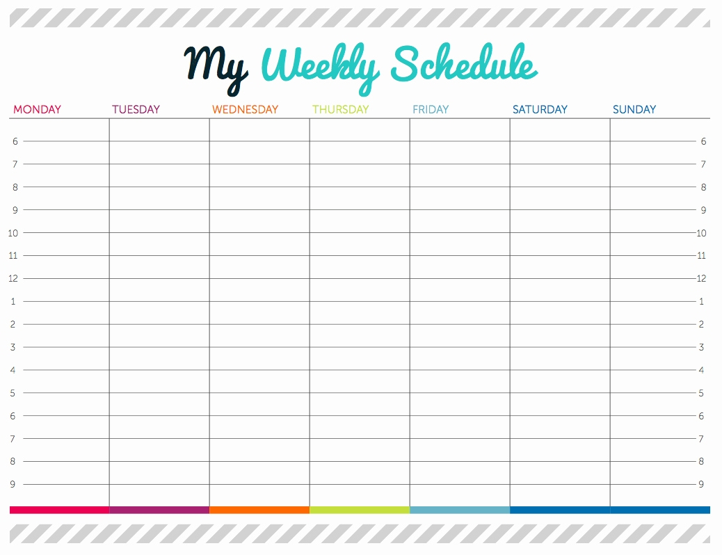 Printable Weekly Calendar With Time Slots :Free Calendar with Weekly Calendar With Time Slots Printable Free