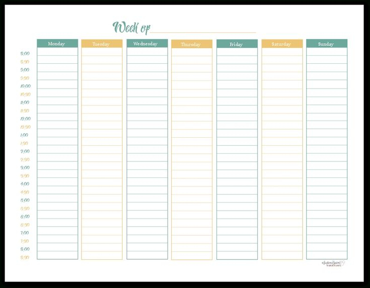 Printable Weekly Planner With Time Slots In 2020 | Weekly inside Printable Daily Planner With Time Slots