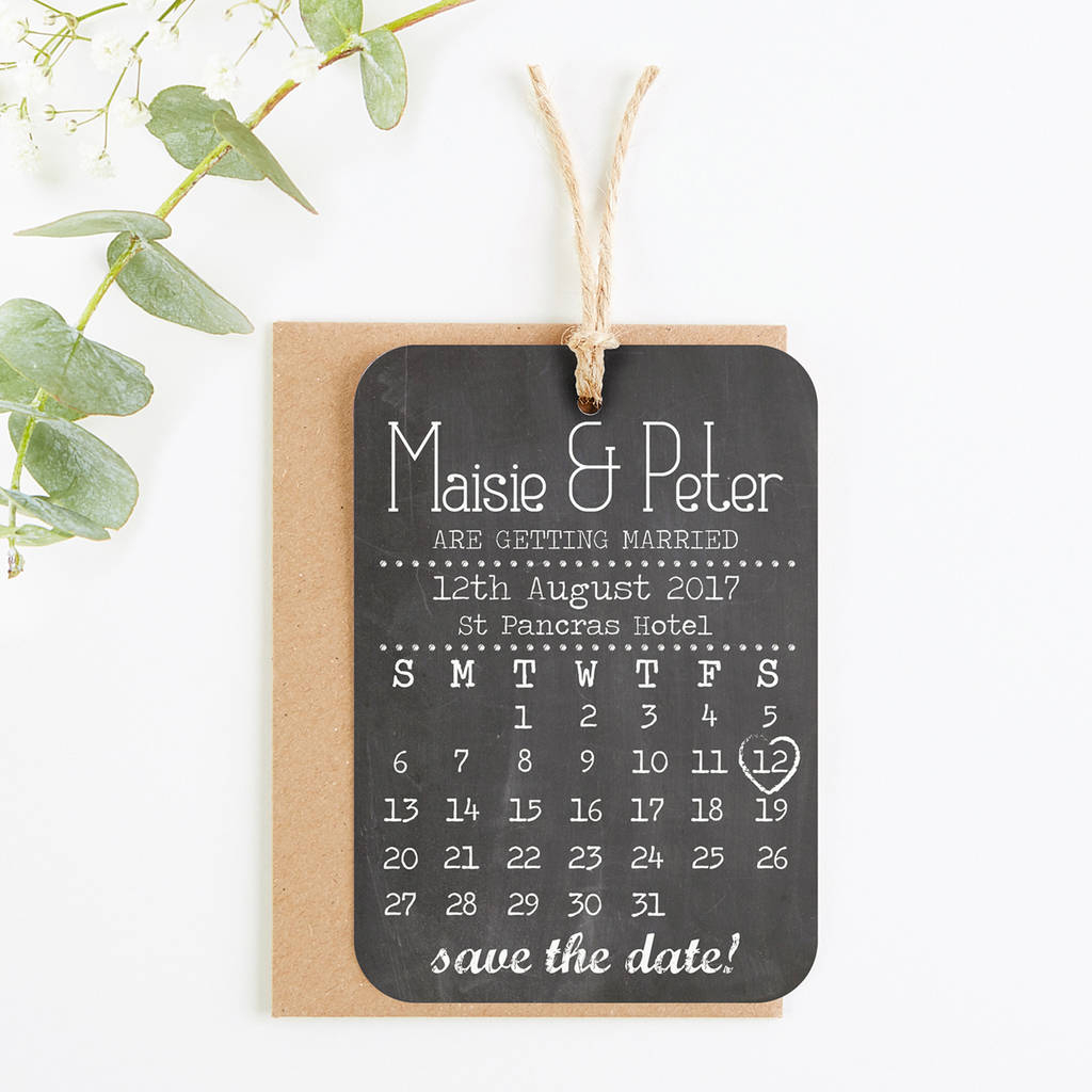 Save The Date Cards Chalkboard Calendar By Norma&amp;Dorothy throughout Please Save The Date In Your Calendar