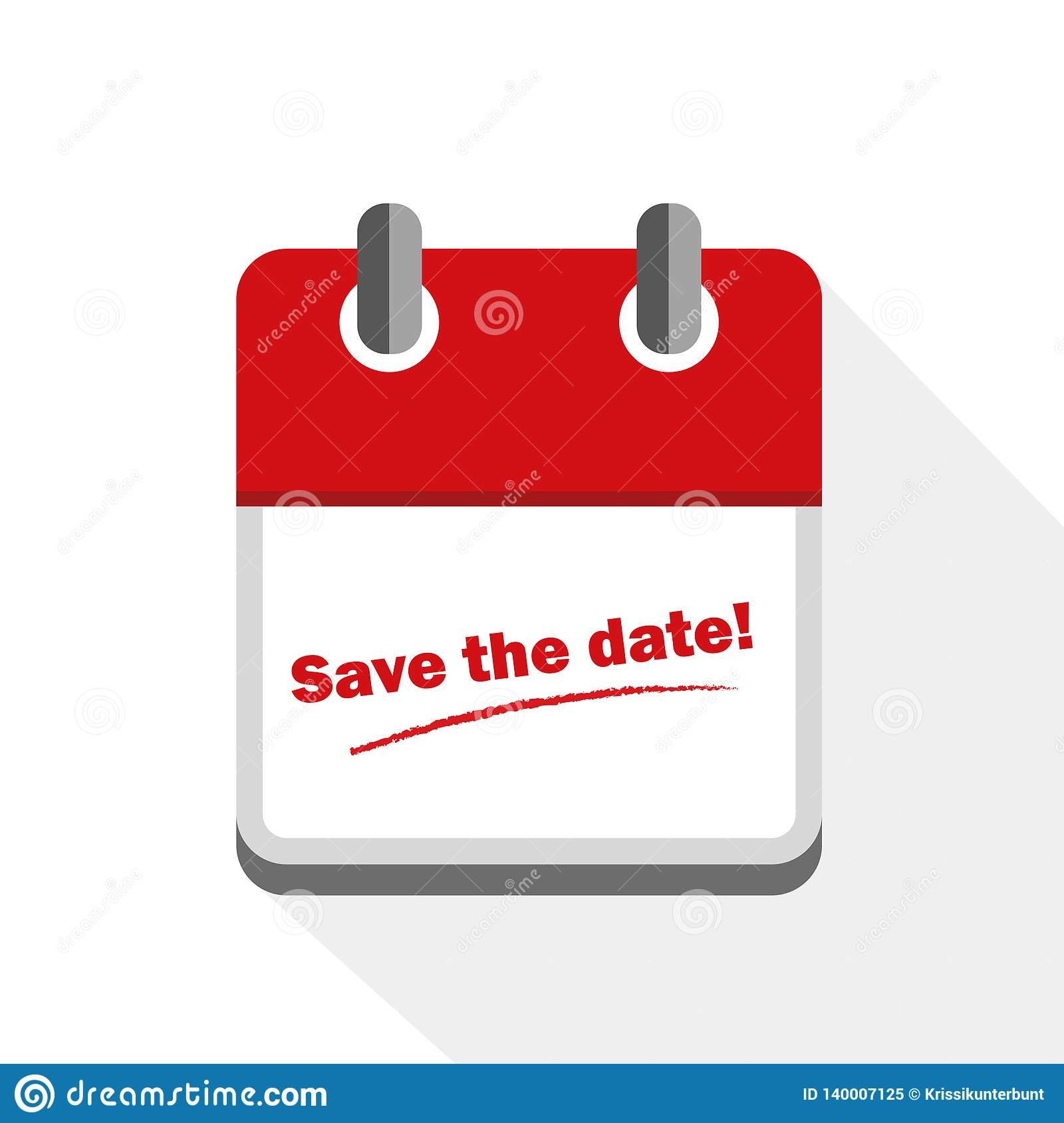 Save The Date Red Calendar Icon Stock Vector with regard to Calendar Icon Red