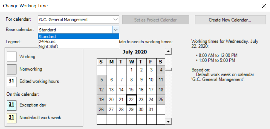 Set Resource Calendar  Project Plan 365 with regard to Project 365 Calendar