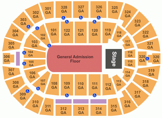 The Chainsmokers Tulsa Tickets  2017 The Chainsmokers within Bok Center Seating Chart Detailed