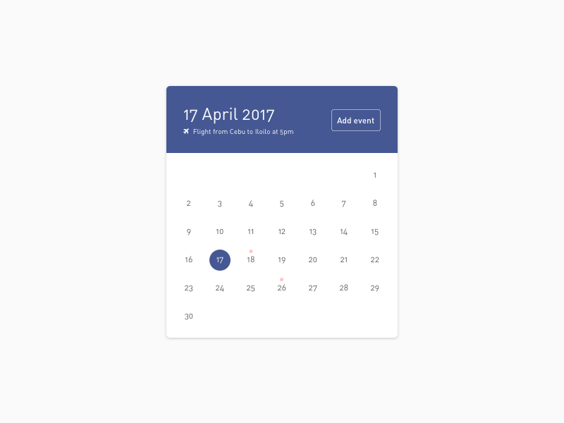 Ui# Calendar By Justine Win On Dribbble inside Calendar Icon Material Ui