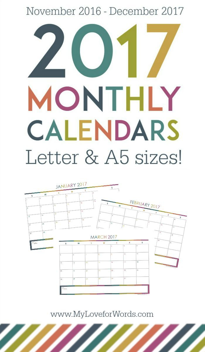 Ultimate Planner Giveaway &amp; Free Printable 2017 Monthly with Most Goals In A Calendar Year