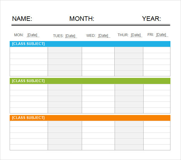 Weekend Schedule Template Excel  Printable Schedule Template for 5 Day Calendar Template Word