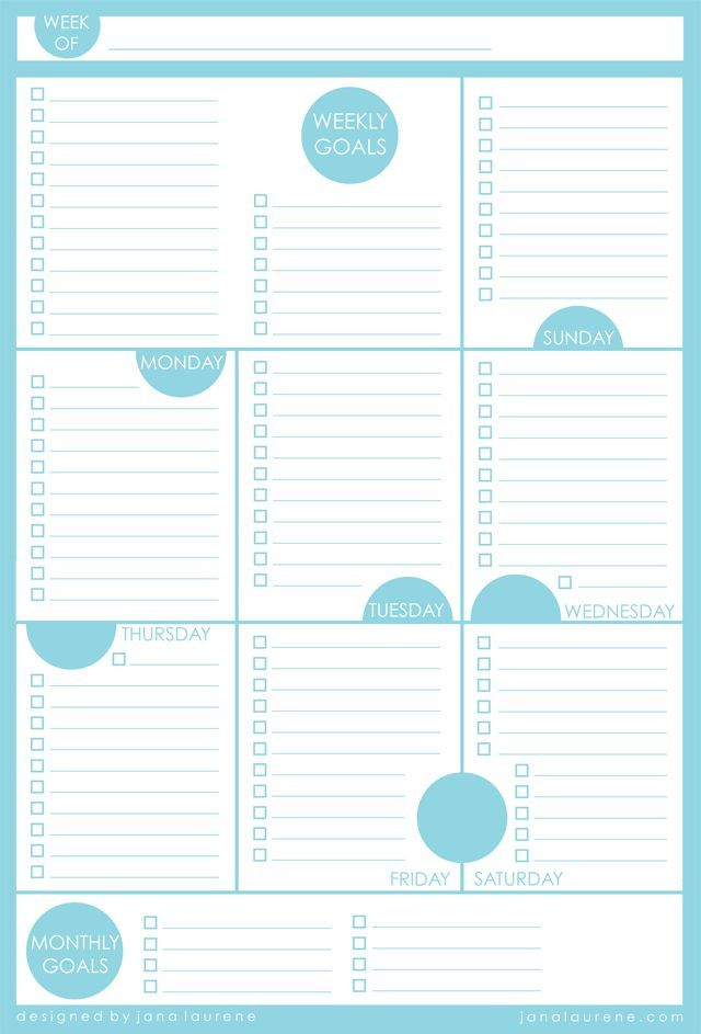 Weekly Goal Planner | Daily Planner Printable, Goals with regard to Most Goals In A Calendar Year