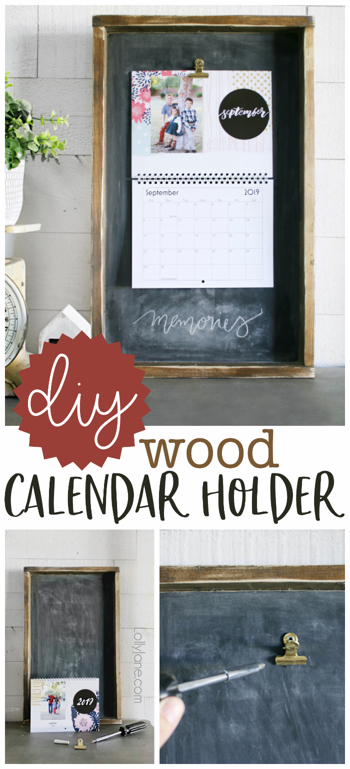 Wood Calendar Holder  Lolly Jane for Calendar Frames And Holders