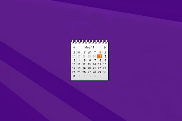 Zerog Calendar Windows 10 Gadget  Win10Gadgets intended for Windows 10 Calendar Widget