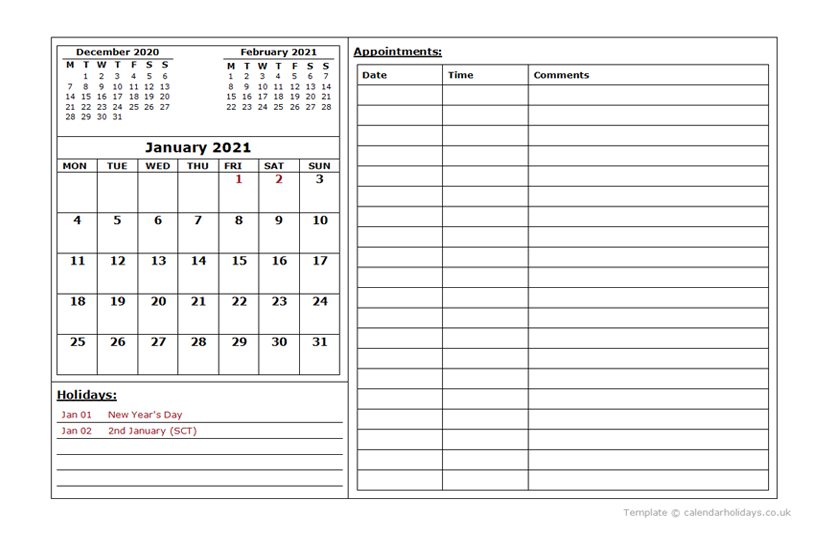 2021 Monthly Template  Calendarholidays.co.uk throughout 2021 Lined Calendar Printable Excel