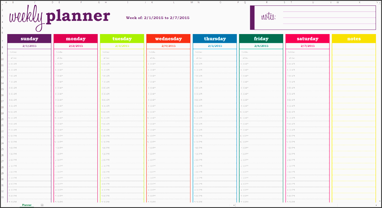 10 Free Weekly Planner Templates  Sampletemplatess intended for 7 Day Weekly Planner Template