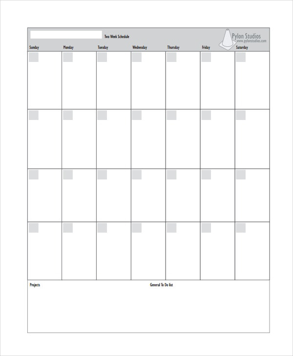 16+ Calendar Templates | Free &amp; Premium Templates with regard to Two Week Calendar