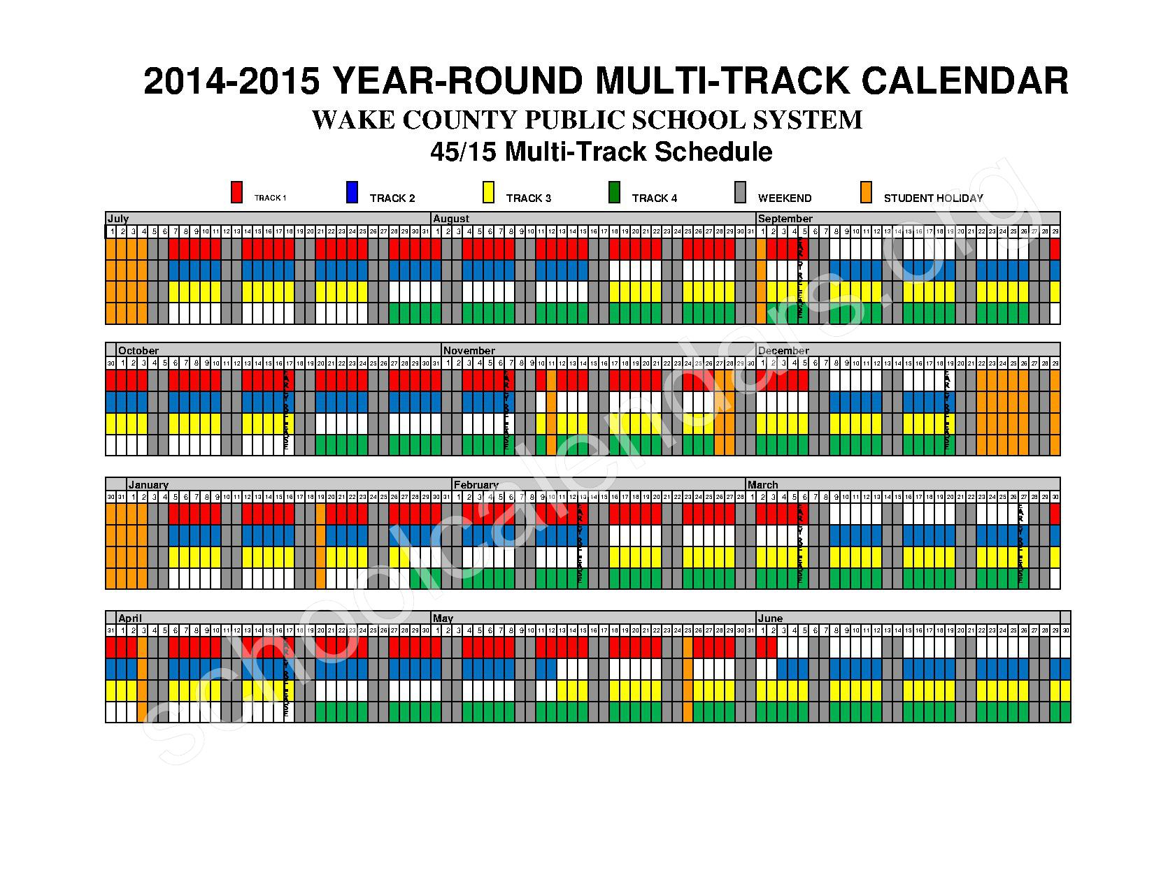 2014  2015 Yearround Calendar | Durant Road Elementary inside Ecsd Year Round Calendar