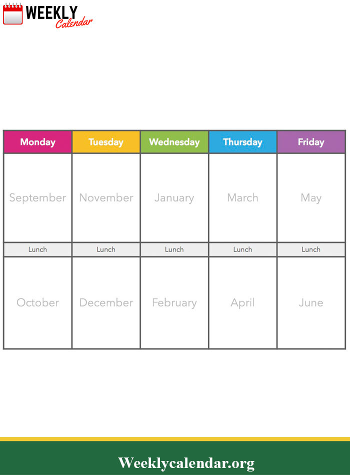 2019 Blank Weekly Calendar Printable In Pdf, Word &amp; Excel inside Multi Month Calendar Template