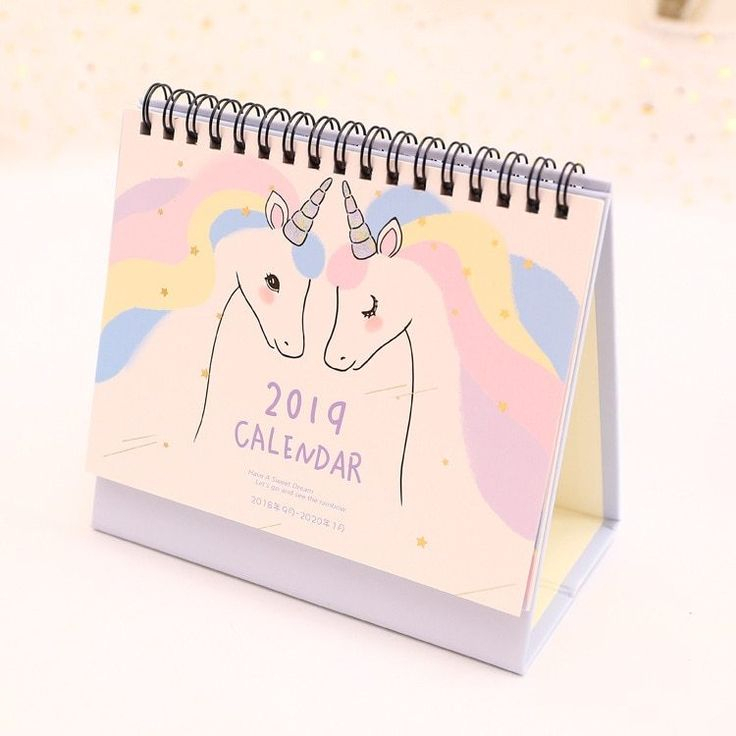 2019 Unicorn Desktop Paper Calendar Daily Scheduler Table with regard to Advice From A Unicorn Desk Calendar