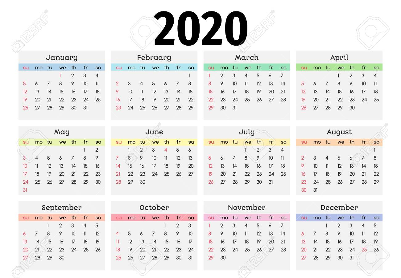 2020 Calendar Monday To Sunday | Free Printable Calendar with regard to Calendar Monday To Sunday