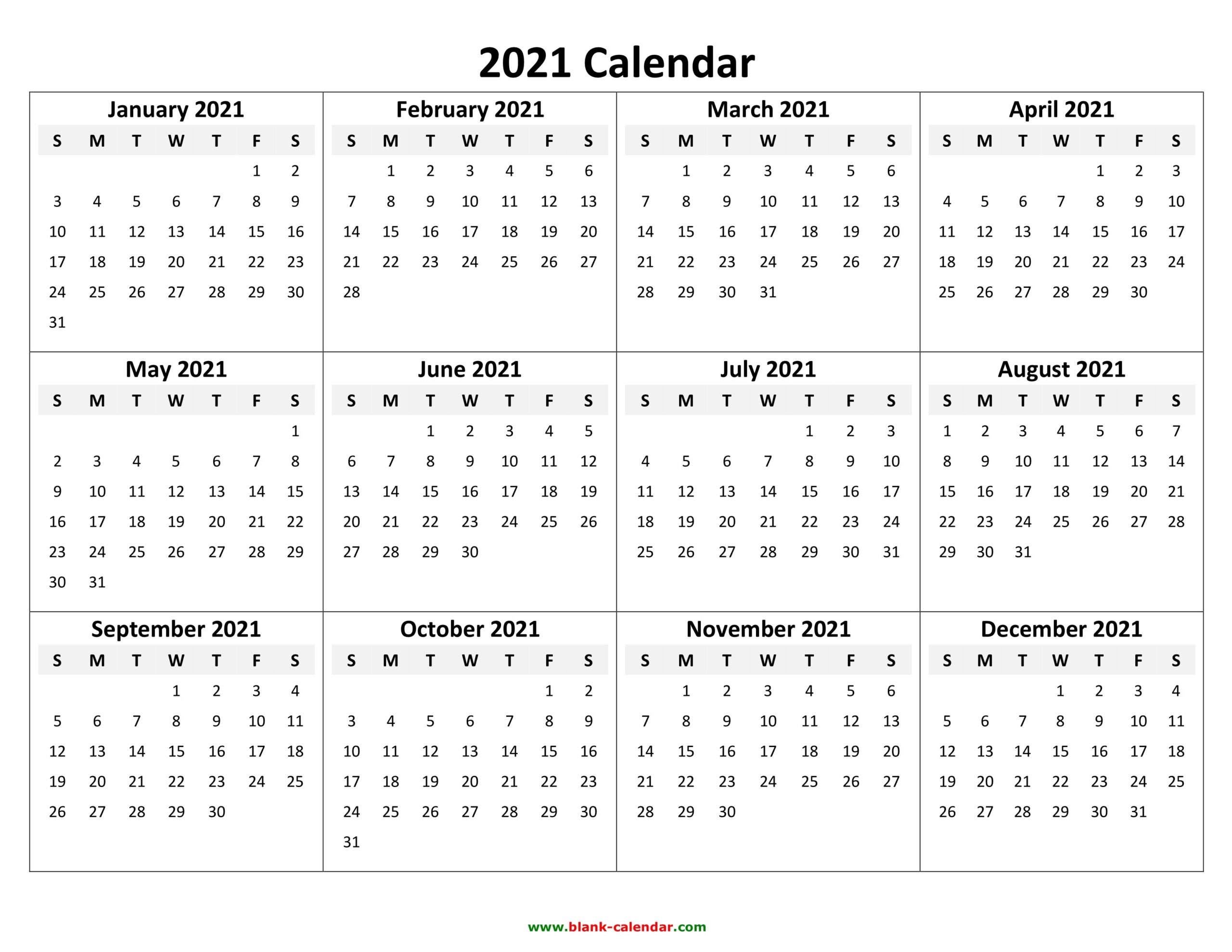 2021 Calendar Pdf 3 Year Calendar Full Page | Free pertaining to 3 Month Printable Calendar Templates For 2021