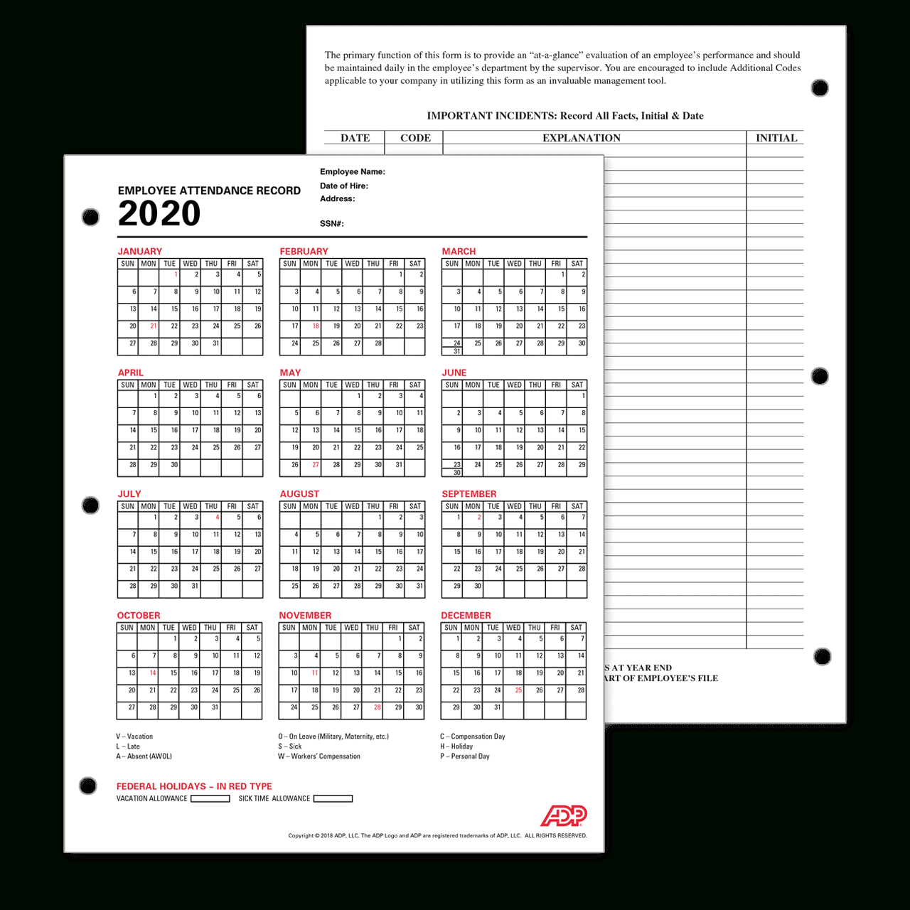 2021 Employee Attendance Calendar | Printable Calendars 2021 throughout Sick Day Calendar For Employees 2021