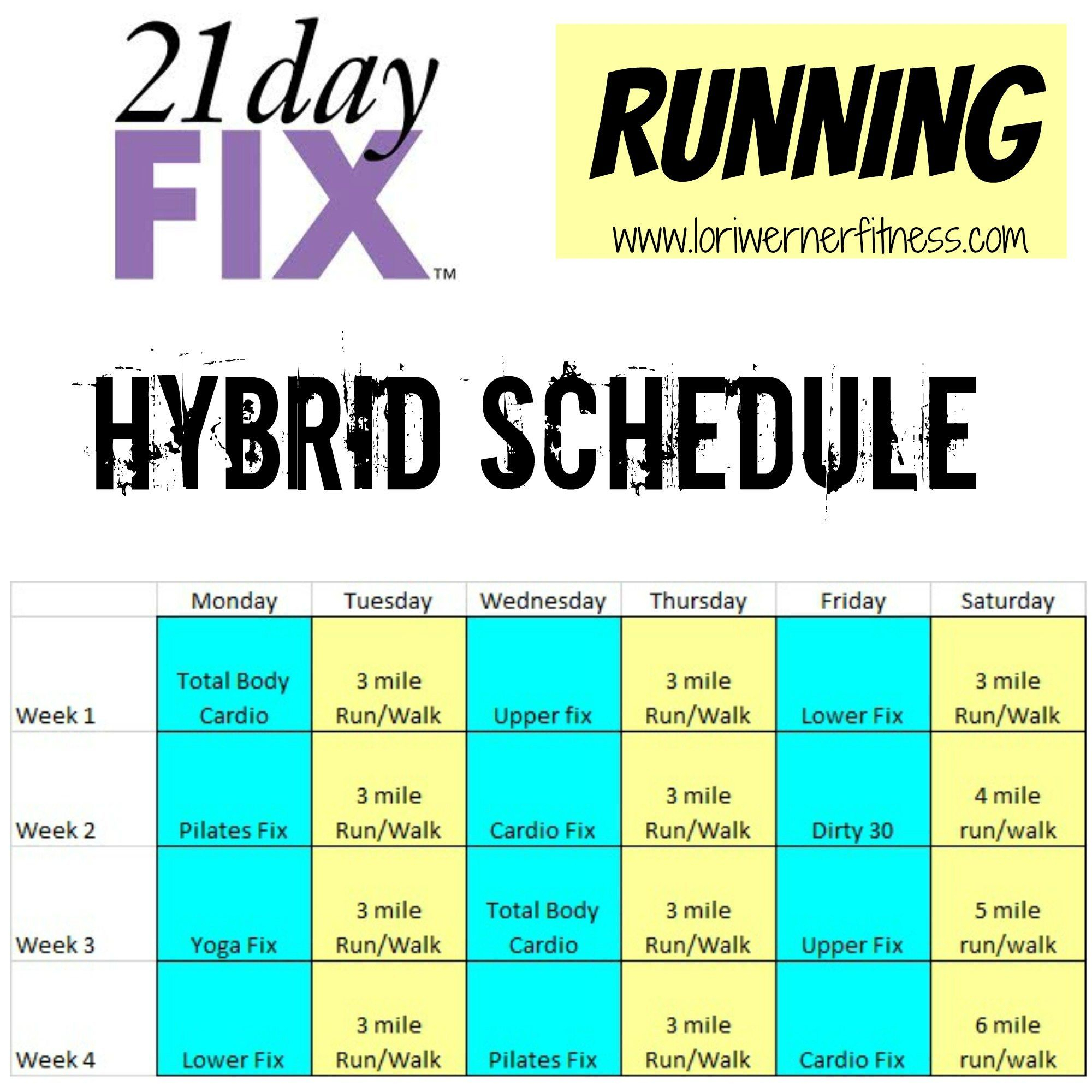 21Dayfixrunninghybrid (2000×2000) | 21 Day Fix pertaining to Piyo 21 Day Fix Hybrid