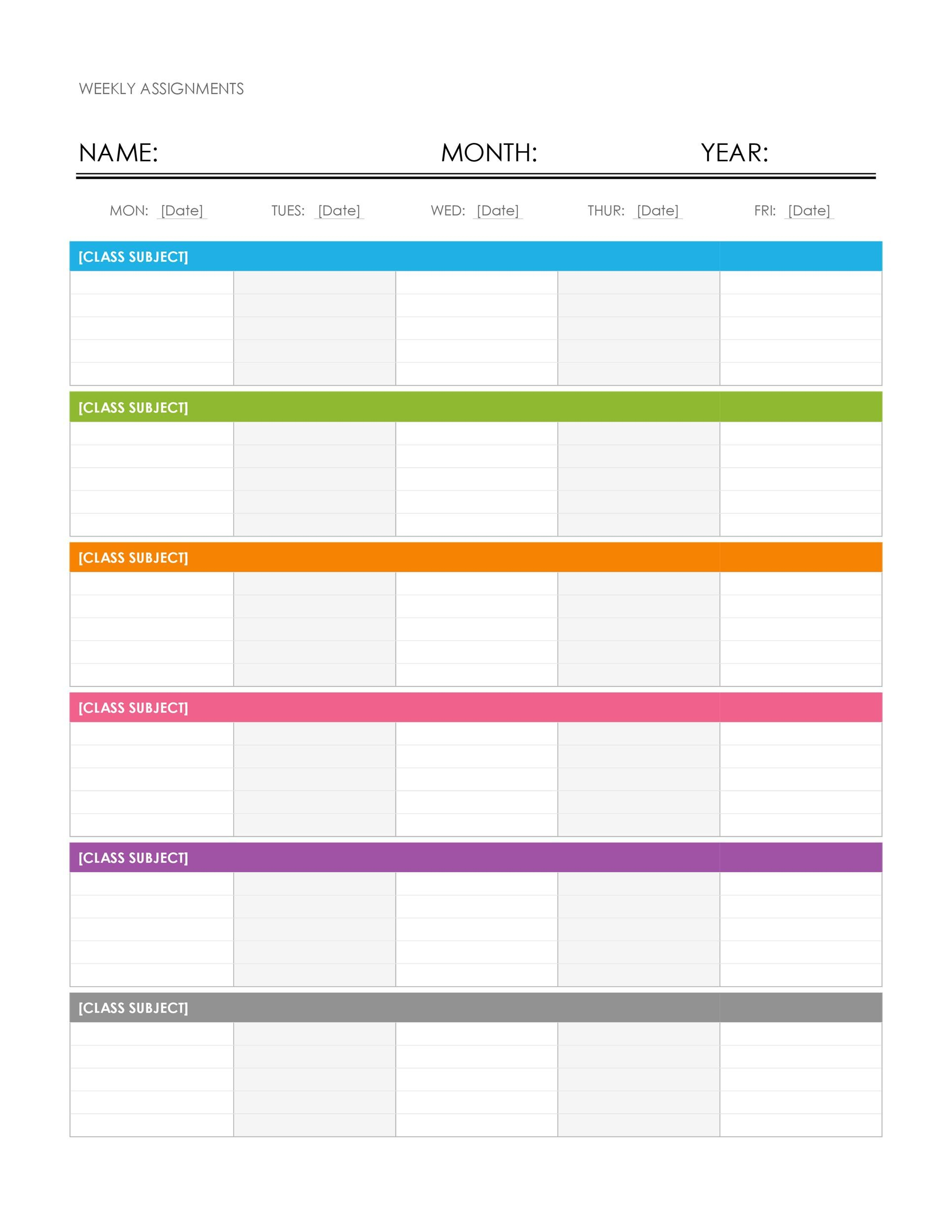 26 Blank Weekly Calendar Templates [Pdf, Excel, Word] ᐅ Templatelab pertaining to Calendar In Excel Template