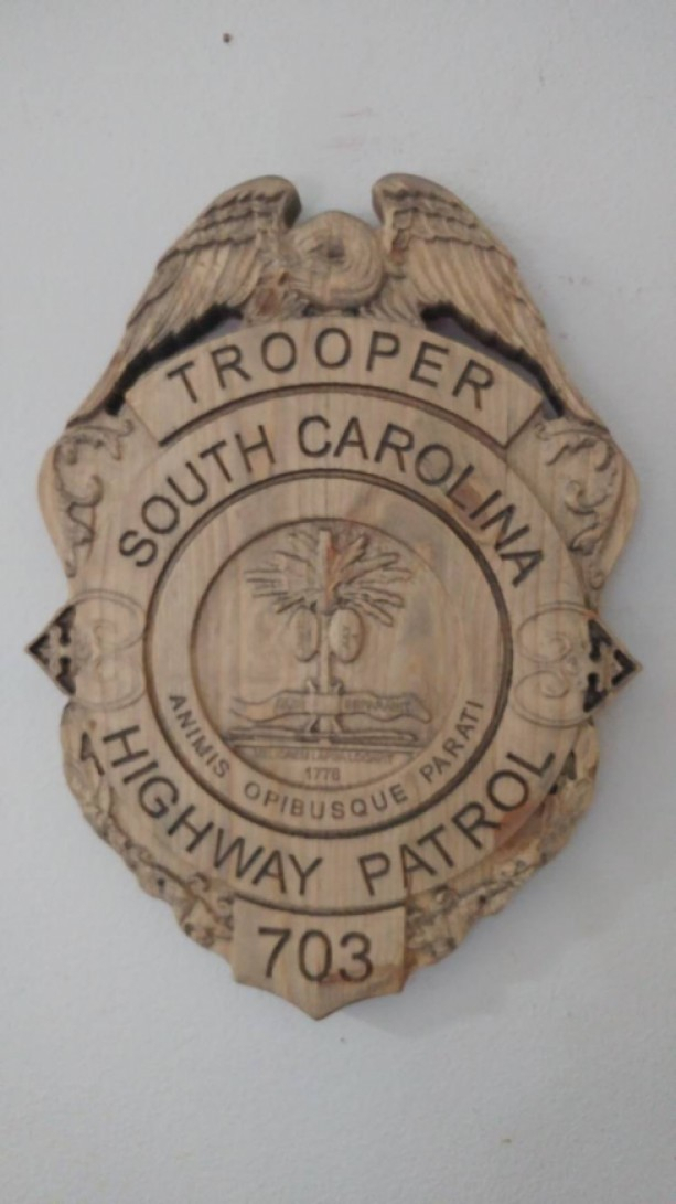 3D V Carved  Personalized South Carolina State Trooper inside During One Calendar Year A State Trooper